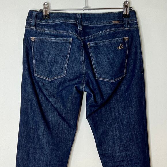 DL1961 Toni High Rise Cropped Jeans Dark Wash Crush Womens Size 26 - Picture 6 of 12